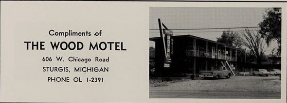 Wood Motel - 1963 High School Yearbook Ad (newer photo)